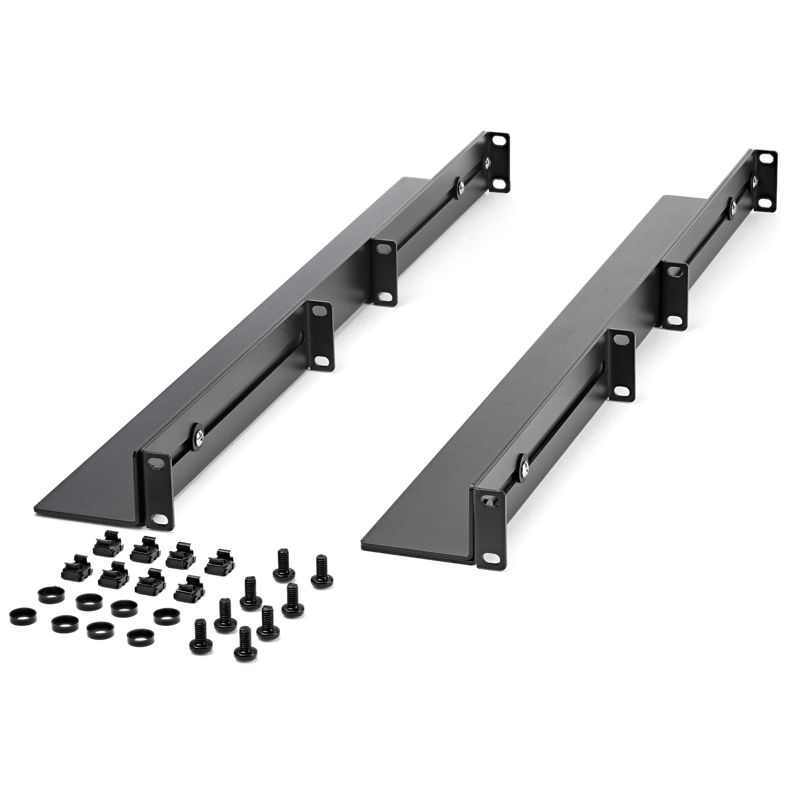 StarTech.com 1U 19 inch Server Rack Rails - 24-36 inch Adjustable Depth - Universal 4 Post Rack Mount Rails - Network Equipment/Server/UPS Mounting Rail Kit HPE ProLiant Dell PowerEdge (UNIRAILS1UB)