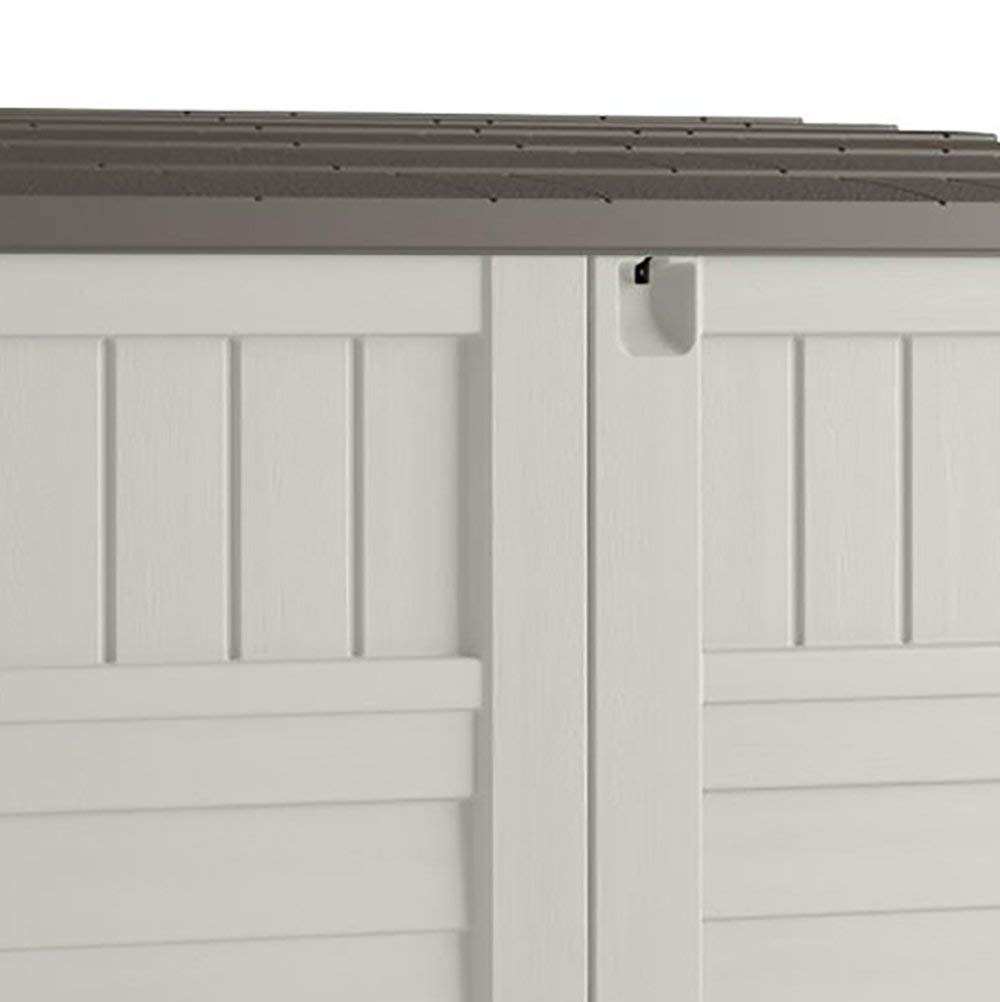 Suncast 34 Cubic Feet Horizontal Backyard Storage Stow Away Shed, Ivory (4 Pack)