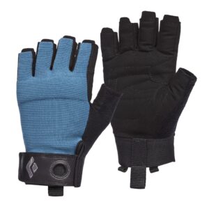 black diamond equipment crag half-finger gloves - astral blue - large