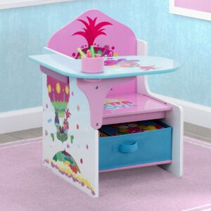 Delta Children Chair Desk with Storage Bin, Trolls World Tour