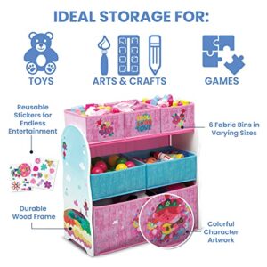 Delta Children 6 Bin Design and Store Toy Organizer - Greenguard Gold Certified, Trolls World Tour