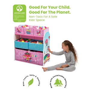 Delta Children 6 Bin Design and Store Toy Organizer - Greenguard Gold Certified, Trolls World Tour