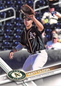 2017 topps series 2#476 matt olson rc rookie oakland athletics official mlb baseball trading card