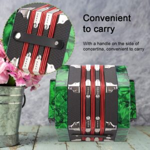 Accordion, Professional 20 Buttons Accordion Concertina for Kids/Adults, Musical Instrument Accessory(Green)