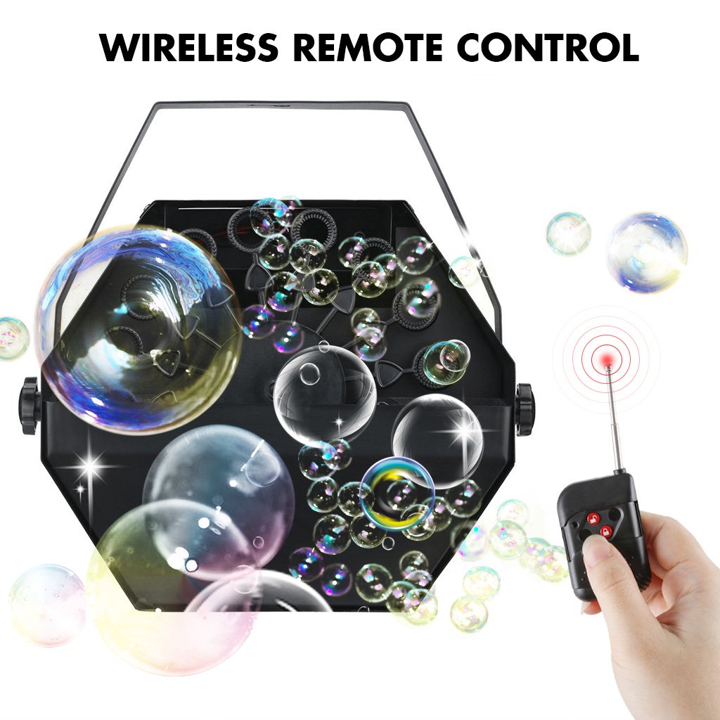 Bubble Machine, VIRFUN Professional Metal Bubble Machine with Wireless Remote Control and Automatic, Outdoor or Indoor Use