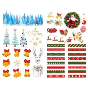 seasonstorm kawaii merry christmas aesthetic diary travel journal paper stickers scrapbooking stationery sticker flakes art supplies (pk566)