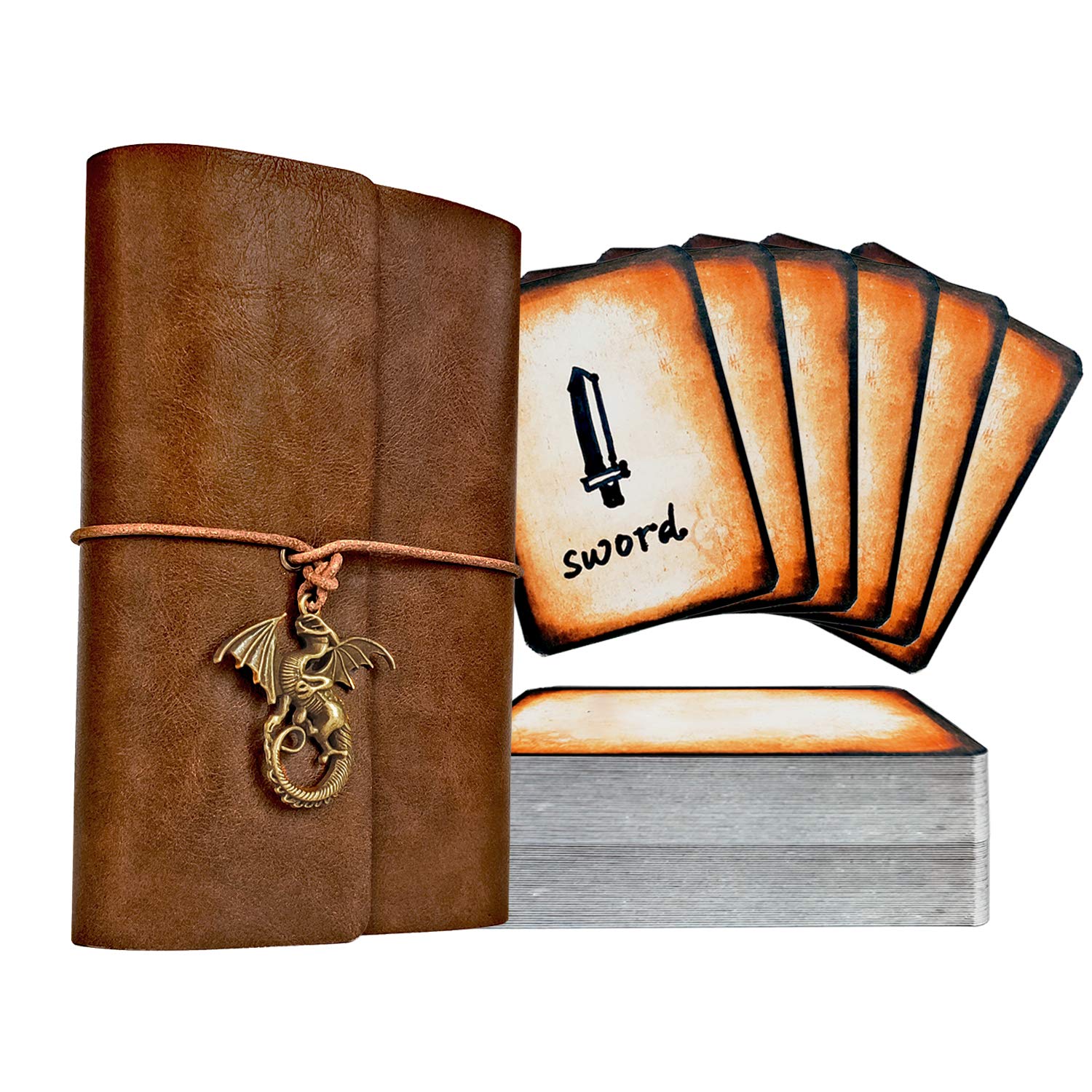 Spellbook Cards Holder DND RPG Pocket Spell Book & Reference Card Holder, Tome of Recollection TTRPG Gaming Accessories for Dungeons and Dragons Beginner Master (60 Poker-Size Player Cards Included)