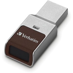 128gb fingerprint secure usb 3.0 flash drive with aes 256 hardware encryption – silver