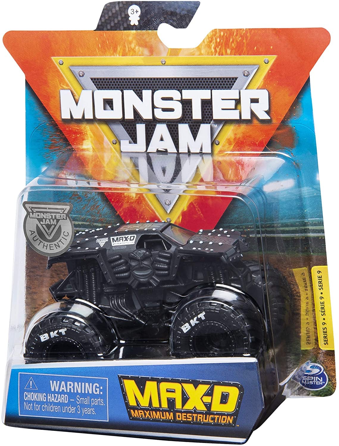 Monster Jam 2020 Spin Master 1:64 Diecast Monster Truck with Wristband: Maximum Destruction MAX D Black