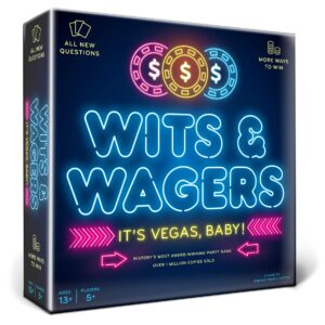 wits & wagers: it's vegas baby - a board game by north star games 3-10 players - board games for family 25 mins of gameplay - games for family game night-for kids and adults ages 6+ - english version