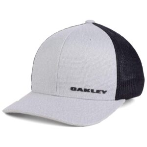 oakley indy stretch-fitted cap silver/black