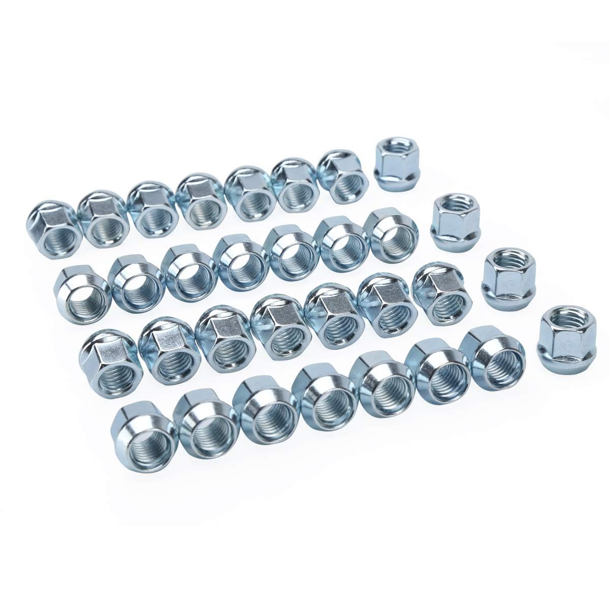 9/16-18 aftermarket Wheel Lug Nuts, 32pcs 9/16"x18 21mm Heigh Open end conical lugnuts for 2002-10 Ram 1500,Ram 2500 3500,Ram SRT,05-11 Dakota, 04-09 Durango,Hummer H1 and More Wheels