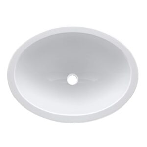 RecPro RV Oval Single Bowl Sink | 10" x 13" | White | No Faucet