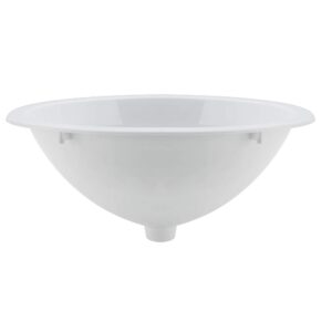 RecPro RV Oval Single Bowl Sink | 10" x 13" | White | No Faucet