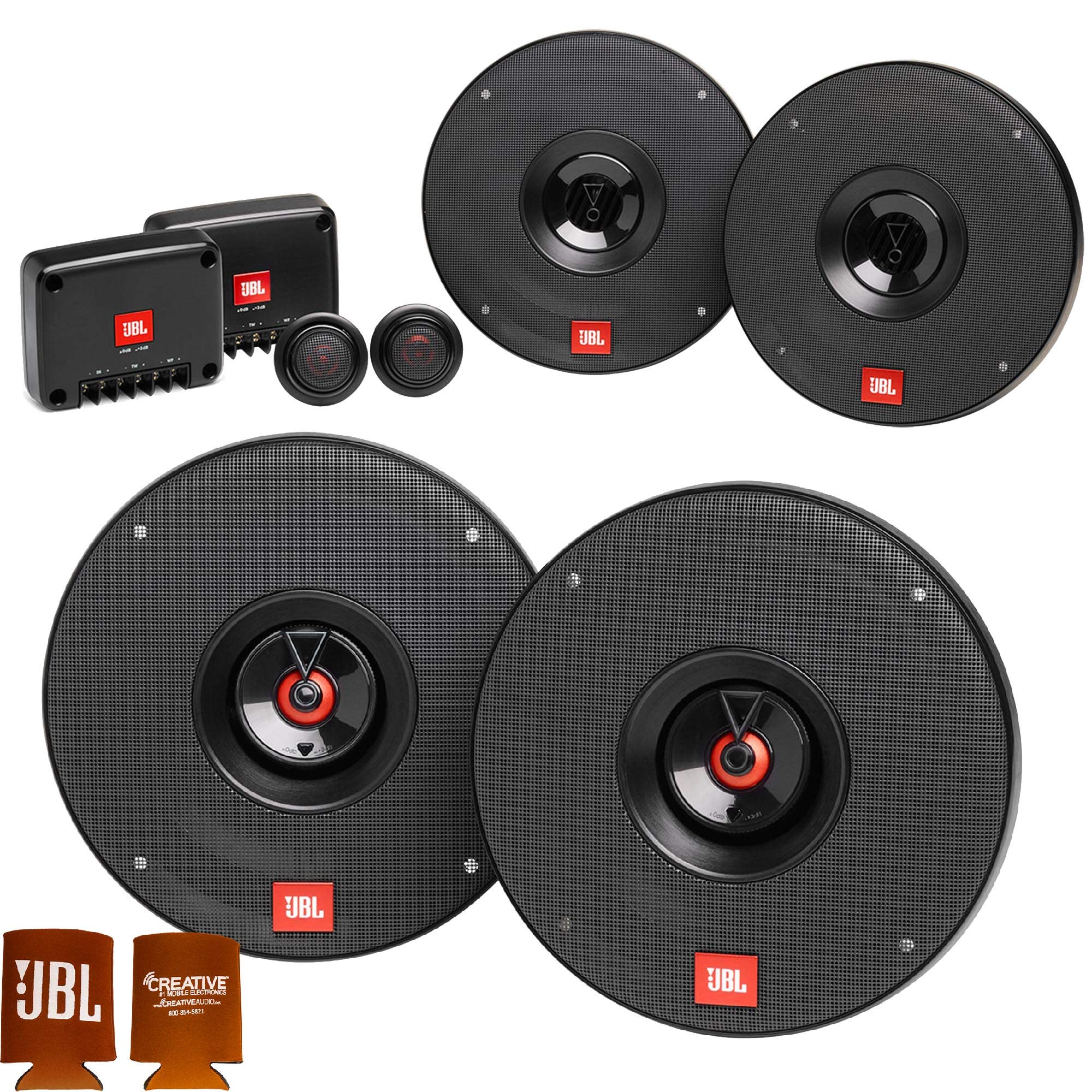 JBL Bundle - 1-Pair of CLUB-602CAM 6.5" Component Speakers with 1-Pair of CLUB-622AM 6.5" Coax Speakers