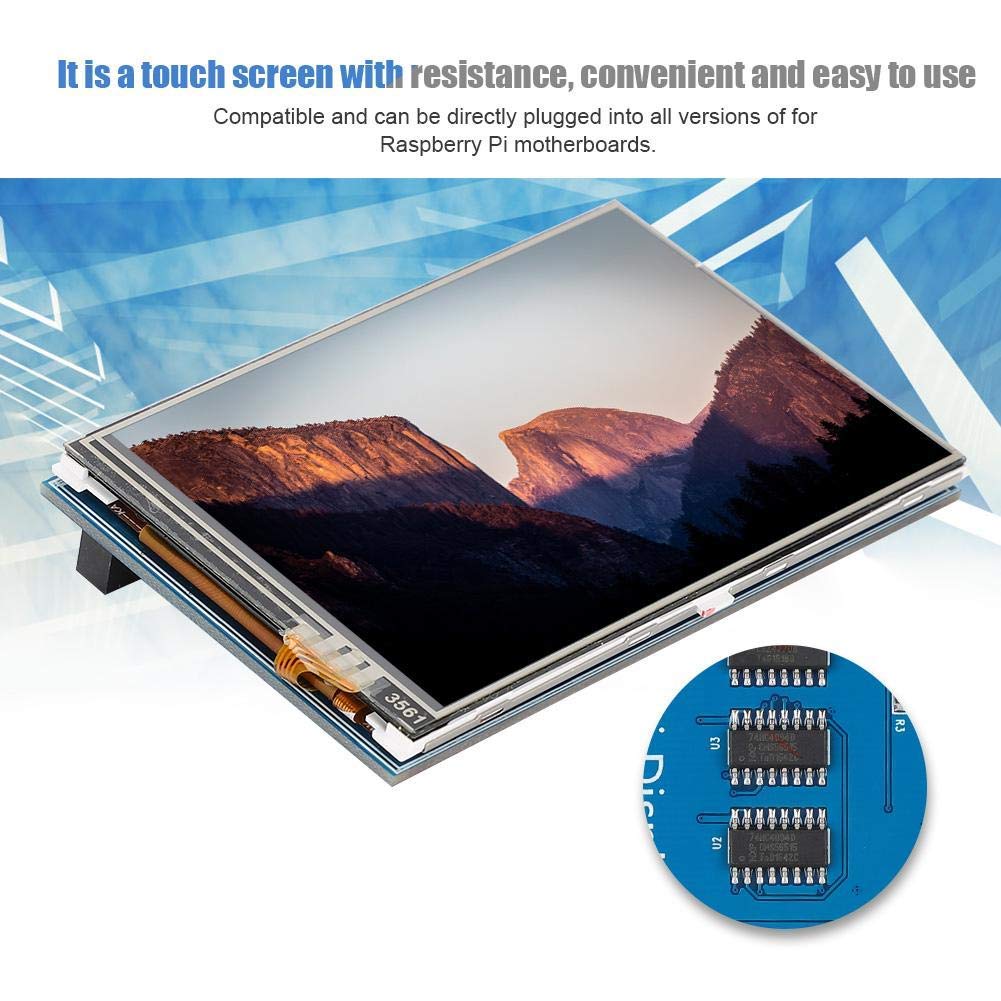 Yoidesu 3.5-inch Colorful Touchscreen for, HDMI LCD IPS Touch Screen 480x320 Resolution Monitor for All Versions of Motherboards, Convenient and Easy to Use