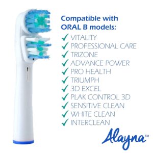 Replacement Brush Heads Compatible With Oral B- Double Clean Design, Pack of 16 Generic Electric Toothbrush Replacement Heads- Fits Oralb Pro 7000, 1000, 8000, 9000, 1500, 5000, Kids, Vitality & More!