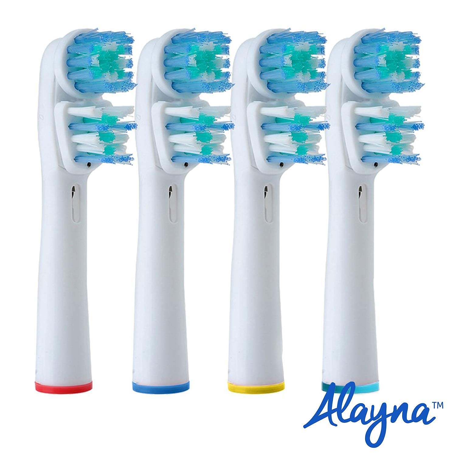 Replacement Brush Heads Compatible With Oral B- Double Clean Design, Pack of 16 Generic Electric Toothbrush Replacement Heads- Fits Oralb Pro 7000, 1000, 8000, 9000, 1500, 5000, Kids, Vitality & More!