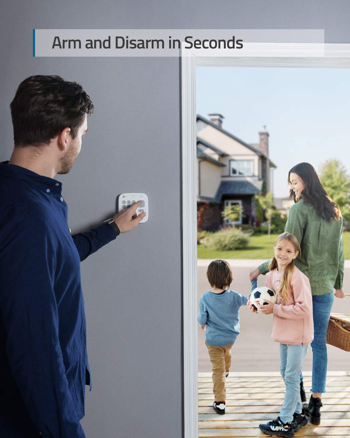 eufy Security Keypad, Home Security System, Home Alarm System, 180-Day Battery, Home & Away Security Modes, Link to eufyCam, eufy Video Doorbell, Optional 24/7 Protection Service