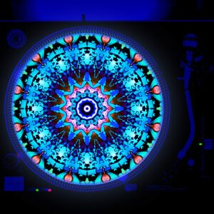 aztec sand dollar - dj turntable slipmat 12 inch glow (glows under black light)