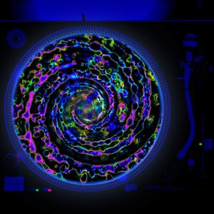 goddess - dj turntable slipmat 12 inch glow (glows under black light)