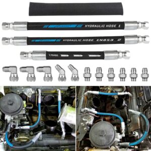 high pressure oil pump hpop hoses lines kit & crossover line fit for ford 7.3l powerstroke 1999 2000 2001 2002 2003