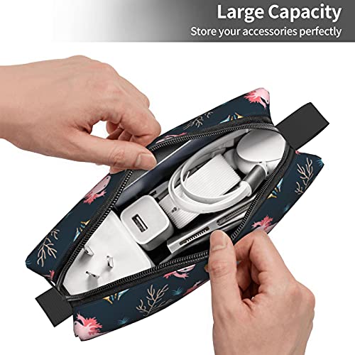 Axolotl Large Makeup Bag Adorable Travel Cosmetic Toiletry Organizer Case for Women