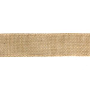 Midi Ribbon 2-1/2" Burlap Ribbon Fabric Craft Ribbon On Spool 10 Yards, Natural