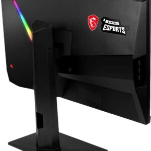 MSI 24.5” FHD (1920 x 1080) Non-glare with Super Narrow Bezel 240Hz 1ms 16:9 HDMI/DP/USB Height Adjustment G-Sync Compatible IPS Gaming Monitor (OPTIX MAG251RX),Black