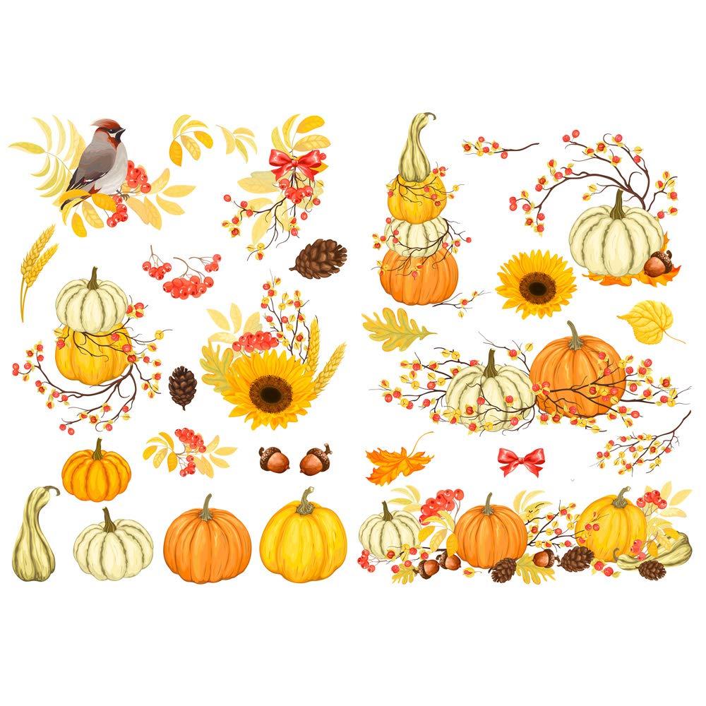 Seasonstorm Yellow Autumn Pumpkin Aesthetic Diary Travel Journal Paper Stickers Scrapbooking Stationery School Office Art Supplies