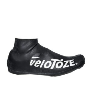 velotoze short 2.0 shoe cover for road cycling shoes (black, large/xl (eu 43-47))