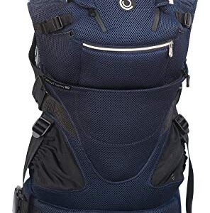 Contours Baby Carrier Newborn to Toddler | Journey GO 5 Position Convertible Easy-to-Use Baby Carrier with Pockets for Men and Women, Face in, Face Out, Front, Back & Hip (8-45 lbs) - Cosmos Navy