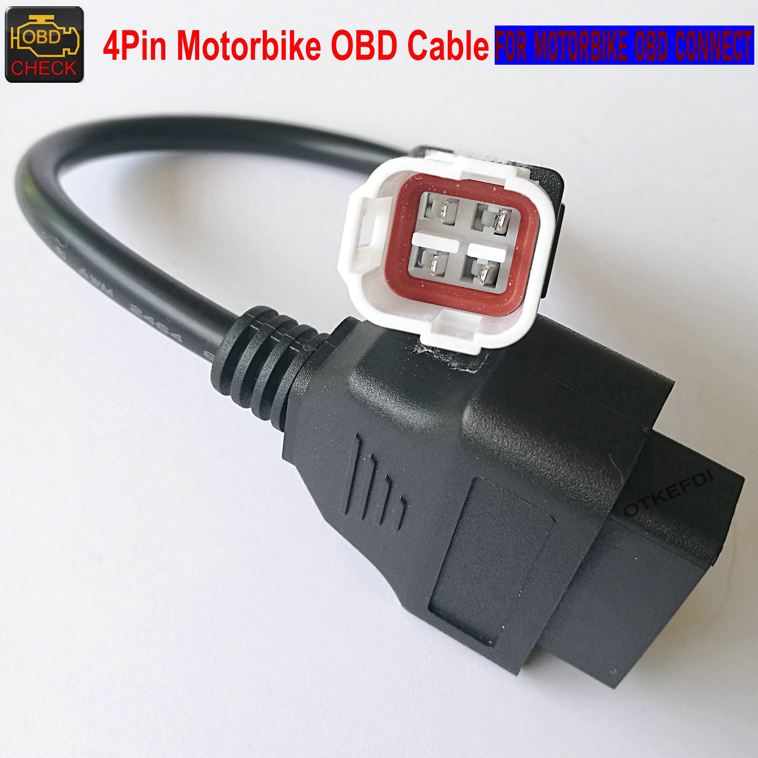 OTKEFDI Motorcycle 4pin OBD Diagnostic CANBUS Cable for Yama Motorbike 40CM Length