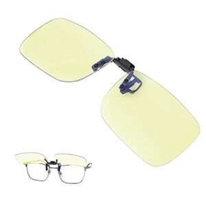 PSI Clip on Blue Light Blocking Glasses Lens Over Prescription Glasses, Computer Glasses Video Gaming Glasses,Relief Eye and Good for sleep