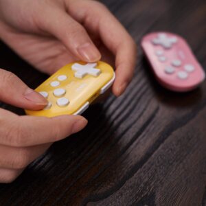 8Bitdo Zero 2 Mini Bluetooth Gamepad for Switch Windows Android MacOS Steam Raspberry Pi (Yellow)