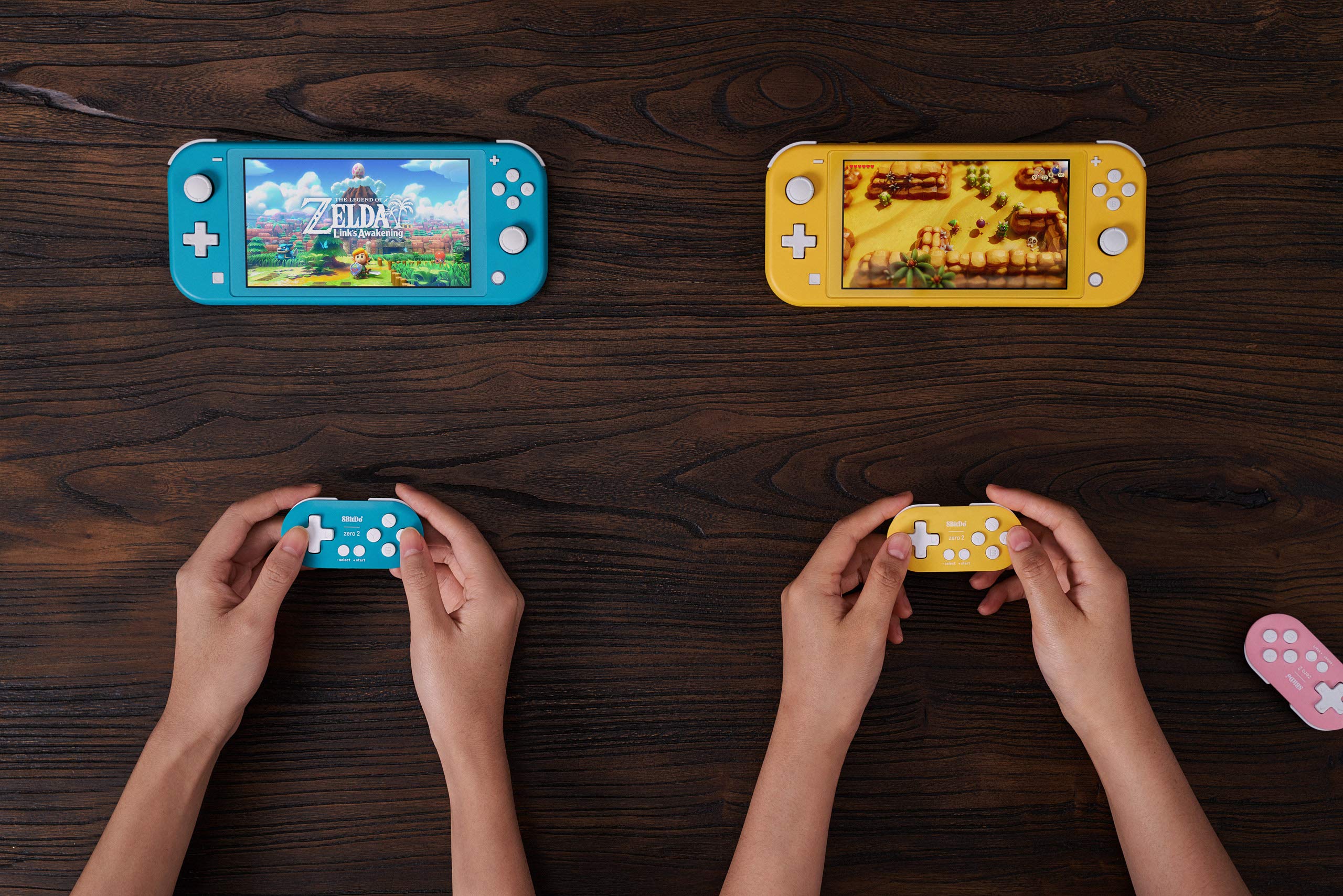 8Bitdo Zero 2 Mini Bluetooth Gamepad for Switch Windows Android MacOS Steam Raspberry Pi (Yellow)