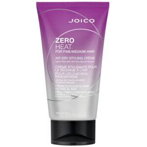 joico zero heat air dry styling crème | for fine to medium hair | 24 hour humidity control | tames frizz & enhances texture | boost shine | reduce drying time | 5.1 fl oz