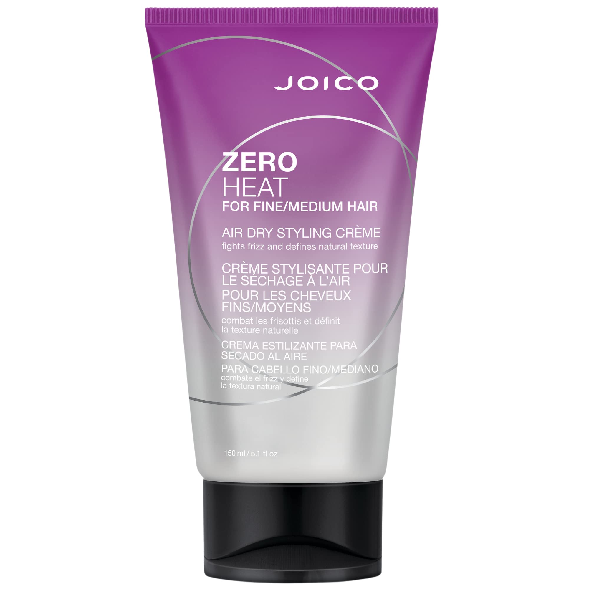 Joico Zero Heat Air Dry Styling Crème | For Fine to Medium Hair | 24 Hour Humidity Control | Tames Frizz & Enhances Texture | Boost Shine | Reduce Drying Time | 5.1 Fl Oz