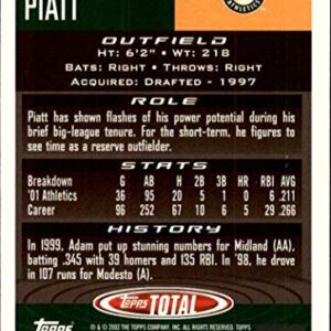 2002 Topps Total #673 Adam Piatt MLB Baseball Trading Card