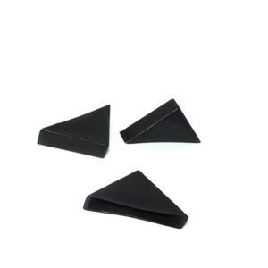 8 Pieces Black Triangle Shape Plastic Glass Corner Guards Covers Protectors