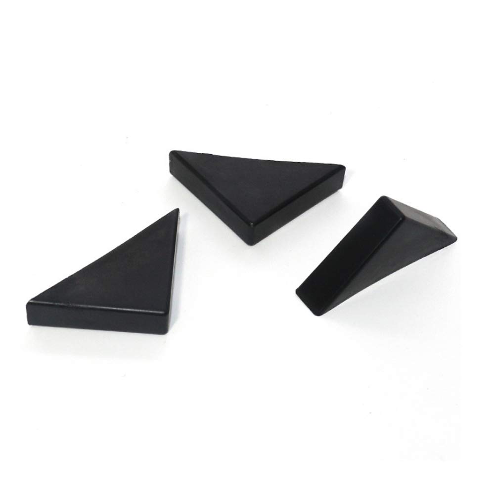 8 Pieces Black Triangle Shape Plastic Glass Corner Guards Covers Protectors