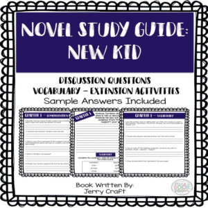 new kid discussion questions & vocabulary