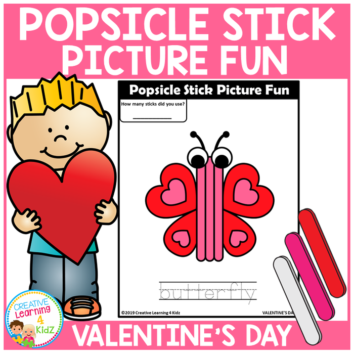 Popsicle Stick Picture Fun Valentines Day