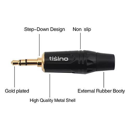 tisino Dual XLR to 3.5mm Stereo Mic Cable, 2 XLR Female to 1/8 Inch Mini Jack Y-Splitter Breakout Lead Microphone Cord - 3.3 feet