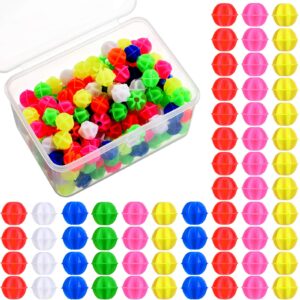 Gejoy 216 Pieces Bicycle Spoke Beads Bicycle Wheel Spokes Beads Assorted Color Plastic Clip Beads Spoke Decoration with Plastic Storage Box