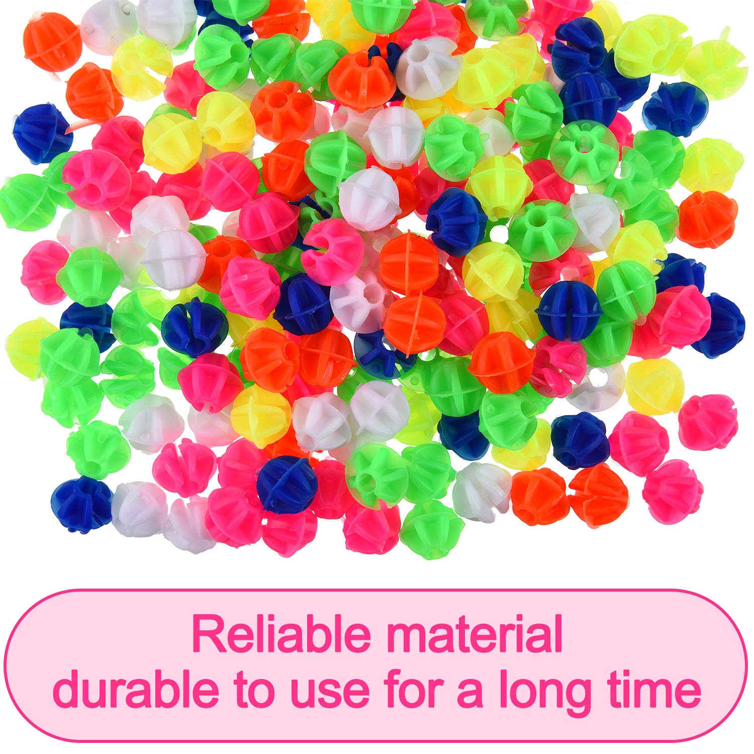 Gejoy 216 Pieces Bicycle Spoke Beads Bicycle Wheel Spokes Beads Assorted Color Plastic Clip Beads Spoke Decoration with Plastic Storage Box