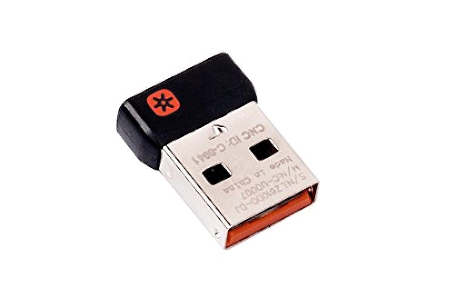 Unifying Receiver for Mouse and Keyboard Compatible for Any Logitech Product That Display The Unifying Logo (Orange Star, Connects up to 6 Devices) B083J7DYDT
