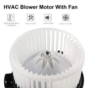 HVAC Blower Motor Fan Assembly Fits 2010 2011 2012 Ford Fusion & Lincoln MKZ, 2010 2011 Mercury Milan, Replaces 13369460, 700270, 15-81732, 75874, PM9381