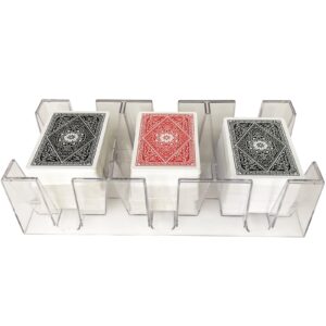 yuanhe 9 deck clear canasta playing card tray