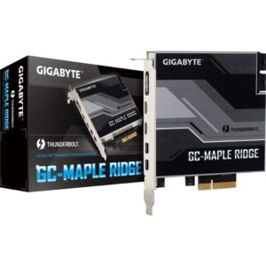 gigabyte gc-maple ridge (intel/thunderbolt 4/ jhl 8540 controller/ 2x usb type-c/ 1x displayport 1.4/ 2x mini displayport/ max bandwidth 40gb/s/ pcle card)